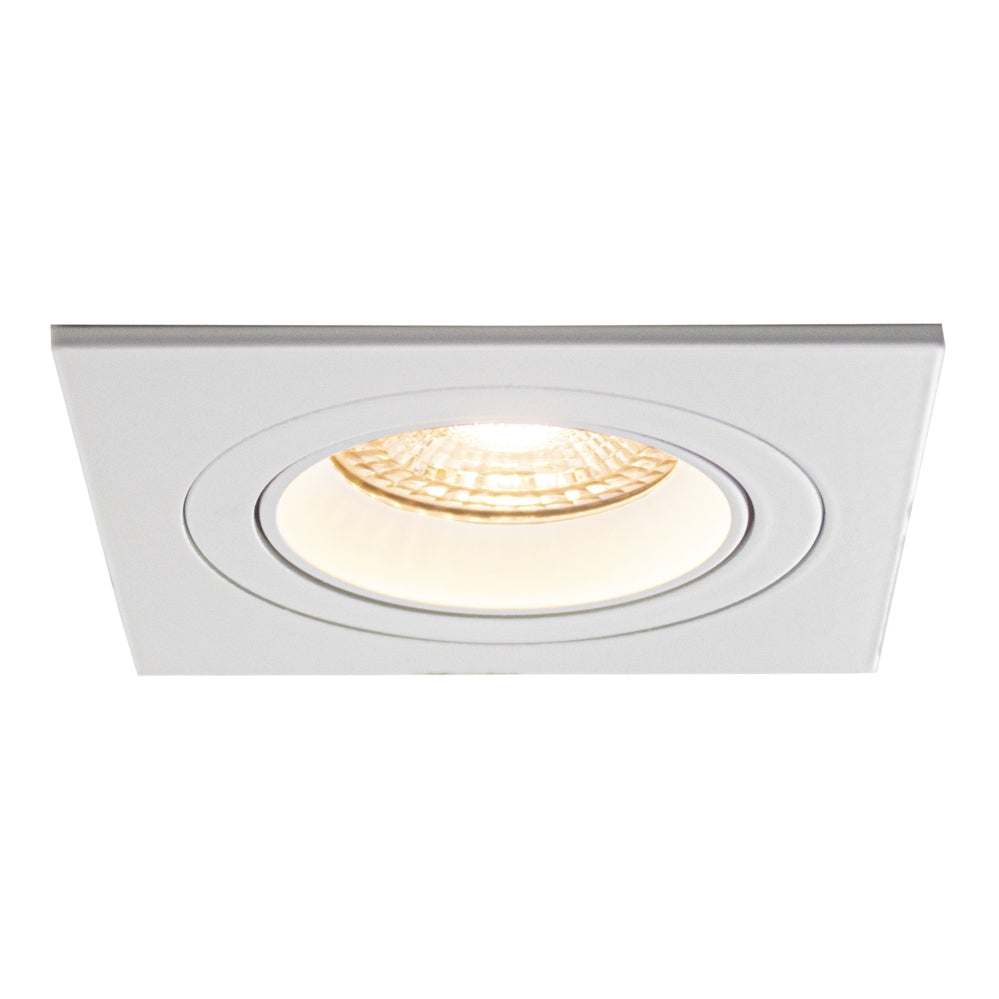 Dimbare-inbouwspot-80mm-dimbaar-LED-warm-wit-kantelbaar-vierkant-WIT