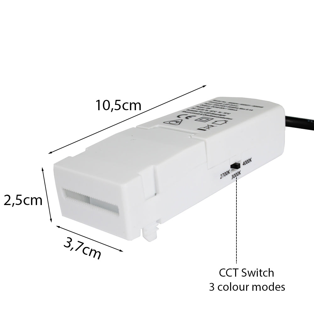 LED ondiepe Inbouwspot zwart MIRAN | 6W | Dimbaar | 68mm | IP65 Waterdicht | CCT | Driver