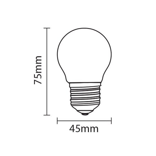 LED Filament lamp 2W E27 G45 220V - 2800K | Warm wit