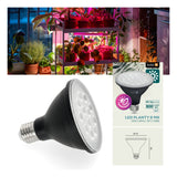 LED- Pflanzenlampe /  Pflanzenlampe E27 | 9 Watt | 38D | 300 Lumen | Schwarz | PFLANZLICH