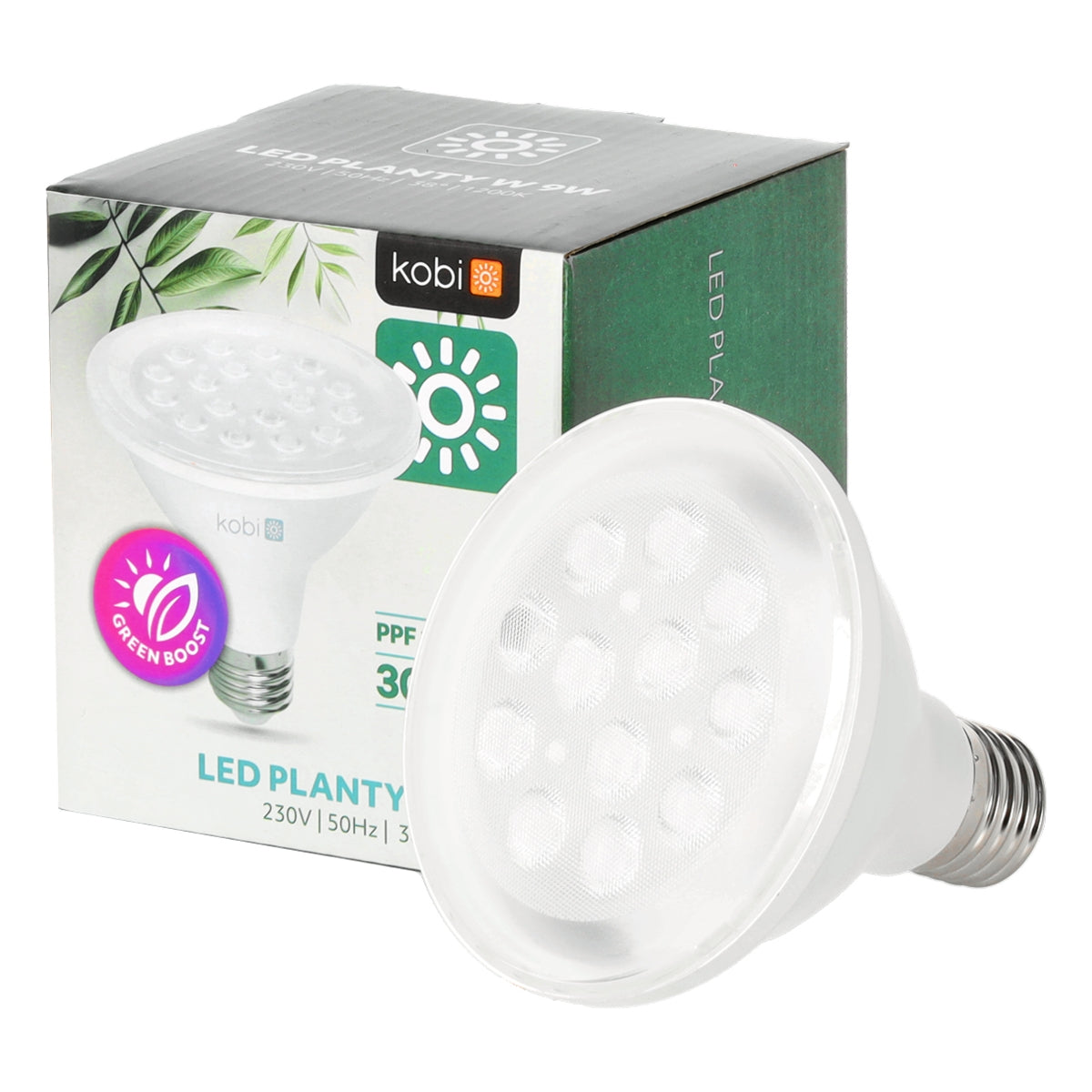 LED- Pflanzenlampe /  Pflanzenlampe E27 | 9 Watt | 38D | 300 Lumen | Weiß | PFLANZLICH