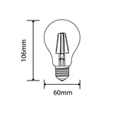 LED Filament Peer lamp 6W Dimbaar E27 A60 - 2700K | Warm Wit