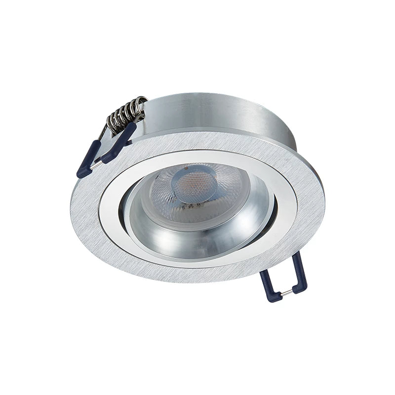 Zigbee smart Einbaustrahler Silber 4,7W | Rund | 80mm | HUE-kompatibel | RGB-CCT