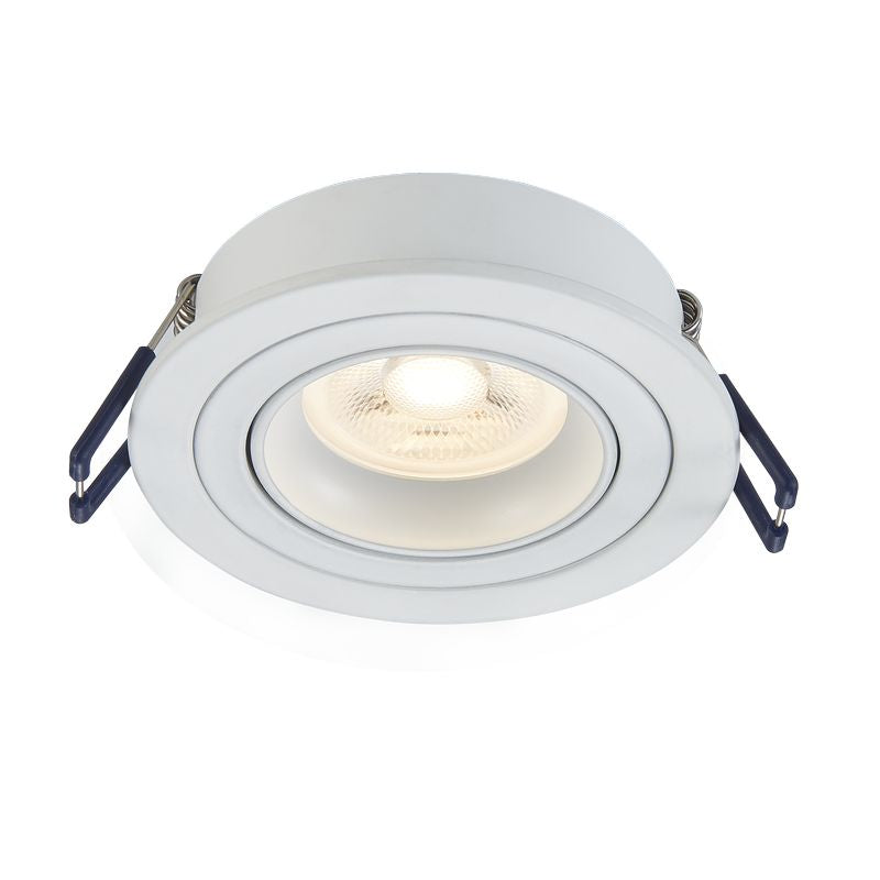 FS41-white spot armatuur fitting - inbouwspot wit - GU10 kantelbaar lamp aan