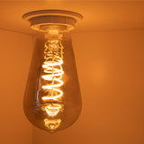 LED Rustic Edison lamp smoked | 64mm | 4 Watt | Dimbaar | 2300K - sfeerfoto