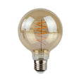 LED Filament Globe lamp amber - spiraal | 95mm | 4 Watt | Dimbaar | 2200K - lamp uit