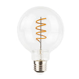 LED Filament Globe lamp spiraal | 95mm | 4 Watt | Dimbaar | 2200K - lamp uit