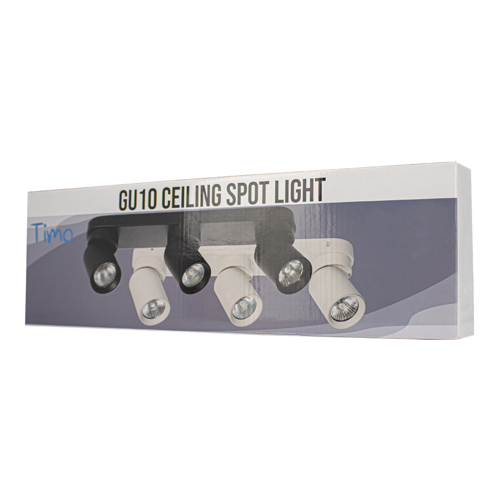 LED moderne plafondspots 3 keer GU10 fitting dimbaar - verpakking