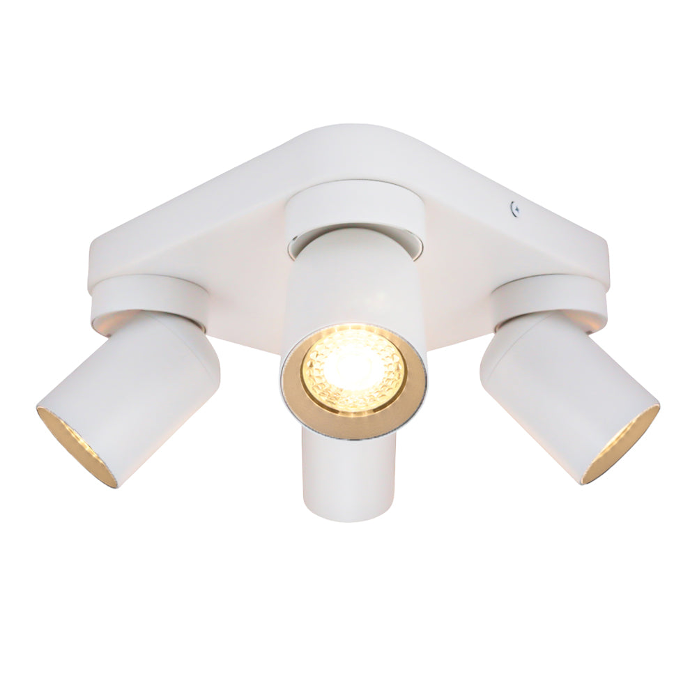 LED moderne plafond spot vierkant wit - gu10 fitting - spots aan