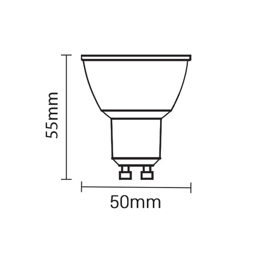 LED Spot 5W gu10 220V 38° | 2800K | Warm wit