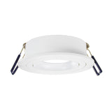 LED armatuur inbouw wit rond 80 mm voor gu10 spots - armatuur liggend