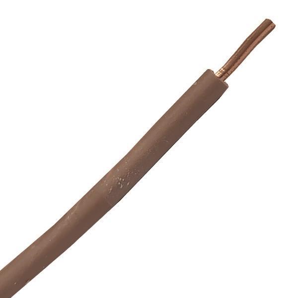 H07V-U - VD draad - 1 x 2,5mm2 aders - BROWN - Per 100 meter