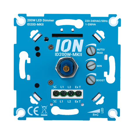 Ion LED dimmer universeel 200W | Fase af / aan snijding | Pro serie - vooraanzicht