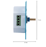 LED dimmer universeel 600W - Fase af / aan snijding - zijaanzicht - met afmetingen