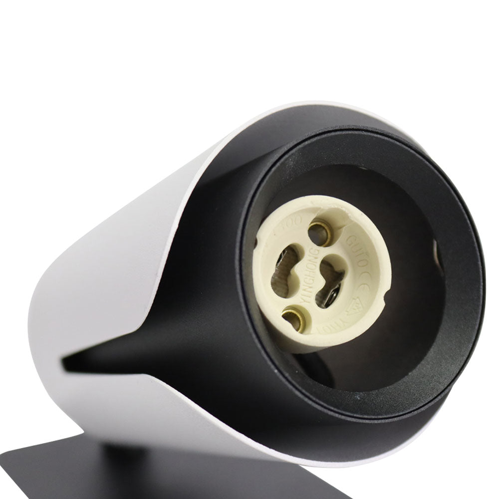 Bedlamp Zwart/ wit | Tulip | USB+C oplaadpoort | GU10 fitting | Foto fitting