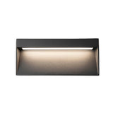 LED Wandlamp buiten 6W-Santiago - IP54 - zwart - 4000K - Naturel wit-voorkant