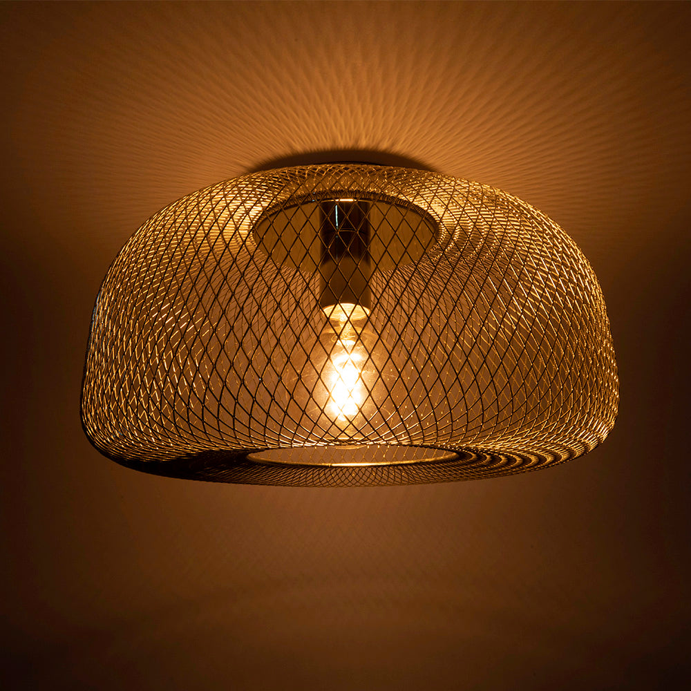 Highlight | Industriële plafondlamp - E27 fitting - 40cm - Goud - sfeerfoto