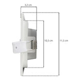 LED inbouw downlight vierkant - 6W - 105x105mm - CCT - 3 lichtkleuren - zijaanzicht - met afmetingen