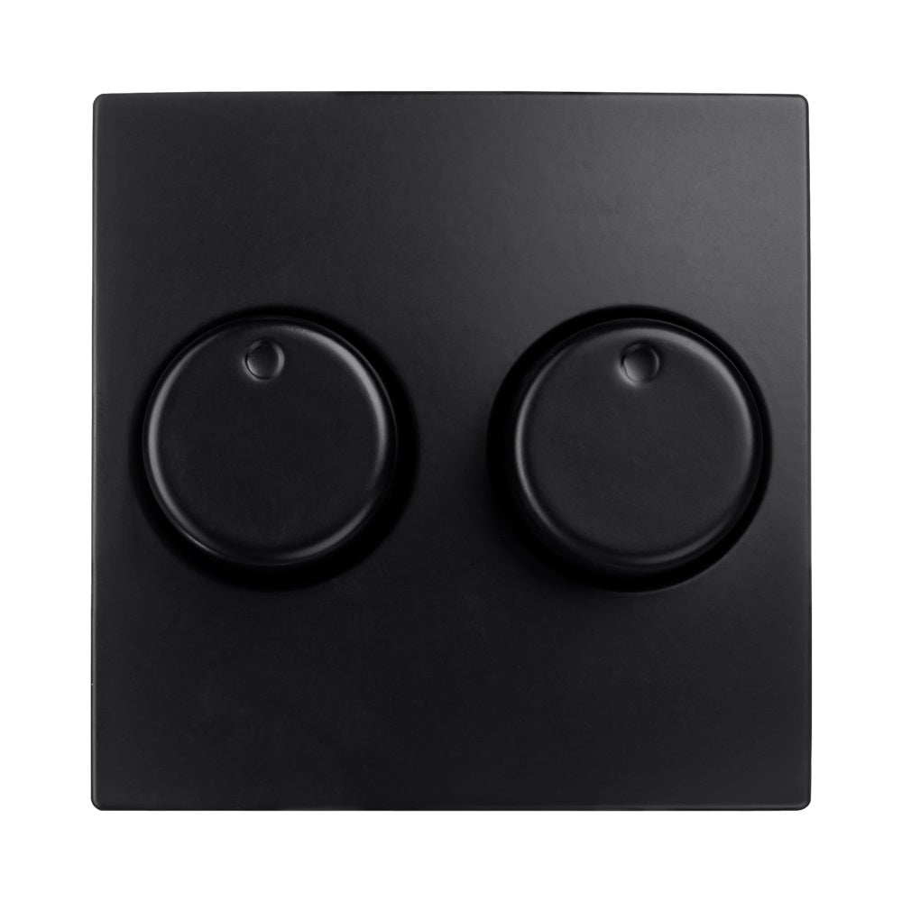 ION centraalplaat dimmer duo - mat zwart - j1 en v1 serie