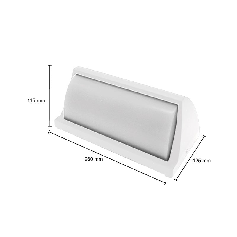 LED Bulkhead Wandleuchte | 12W Lichtquelle | Weiß | Wasserdicht