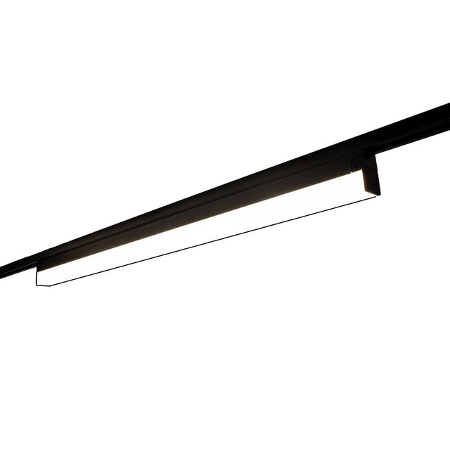 LED 1-fase railarmatuur 36 watt 90 cm 4000K naturel wit - vooraanzicht lamp aan