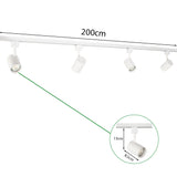 LED 1-Phasen-Schienen | Weiß | 2 Meter | Dimmbar | inkl. 4x Schienenspots