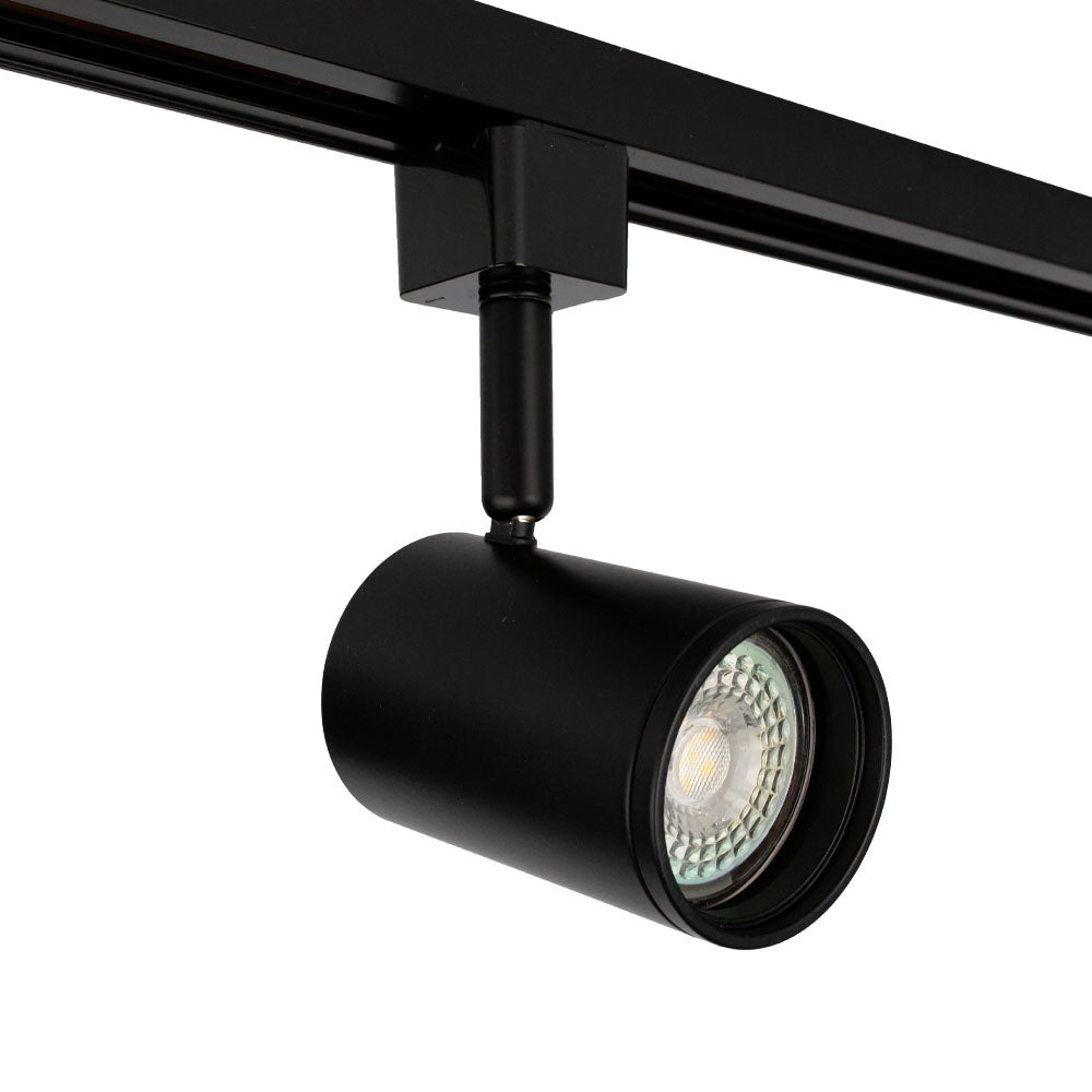 LED 1-fase Railspot Zwart GU10 fitting - incl. lichtbron