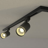 LED 1-fase railspot met GU10 fitting - Witte Ring - Zwart - sfeerfoto