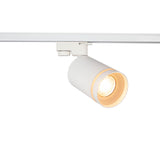 LED Railspot voor 1-fase rails wit met ring gu10 fitting - railspot met spot aan