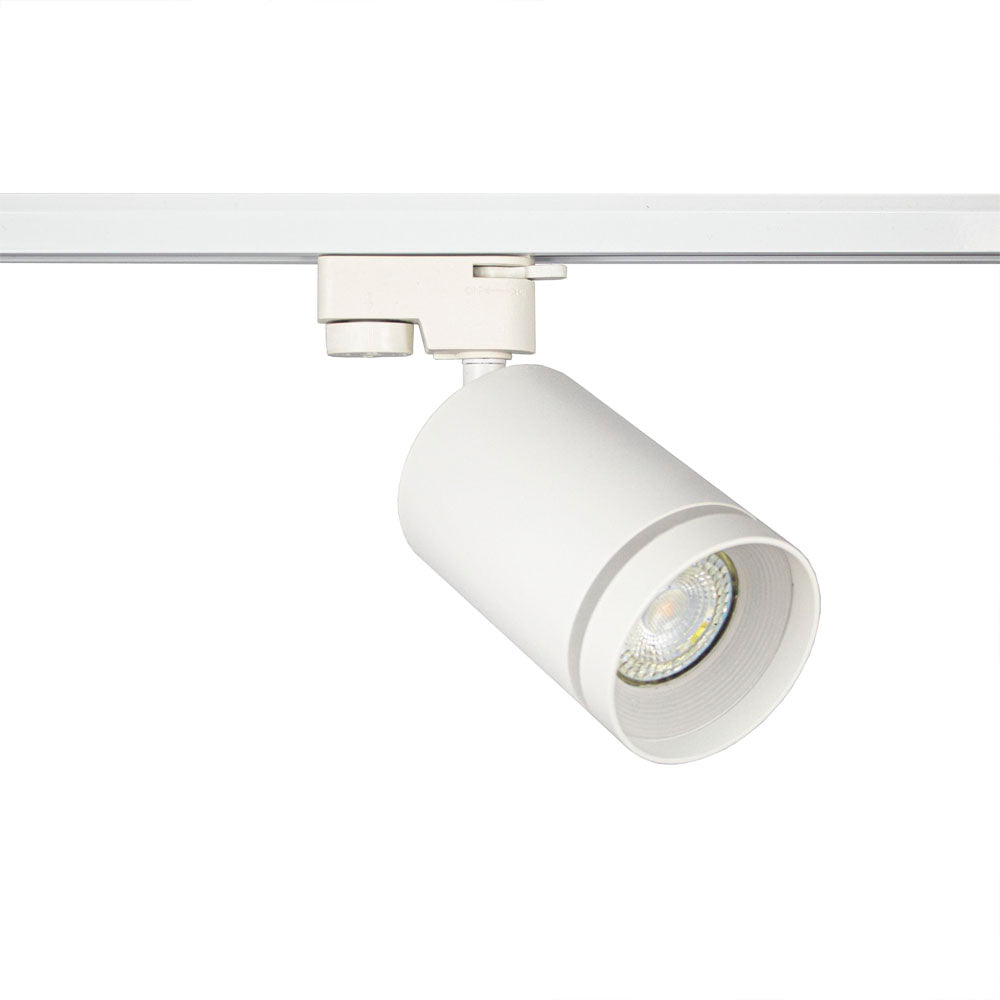 LED Railspot voor 1-fase rails wit met ring gu10 fitting - railspot met spot uit