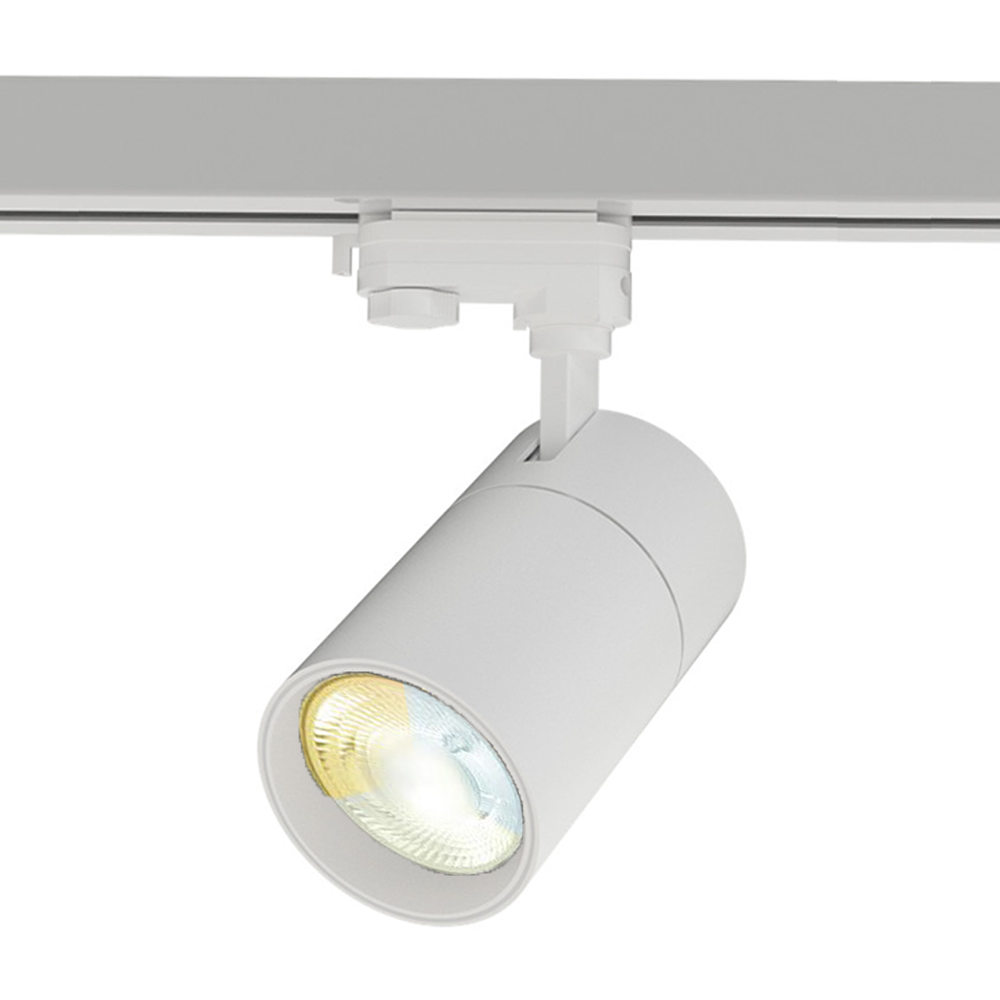 LED 3-fase railspot wit cct kleurwissel dimbaar railspot - cct lichtkleur