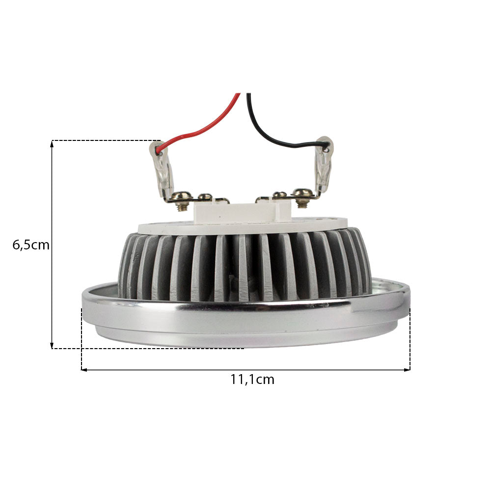 LED AR111 spot G53 fitting - dim to warm - high quality - dimbaar - afmetingen