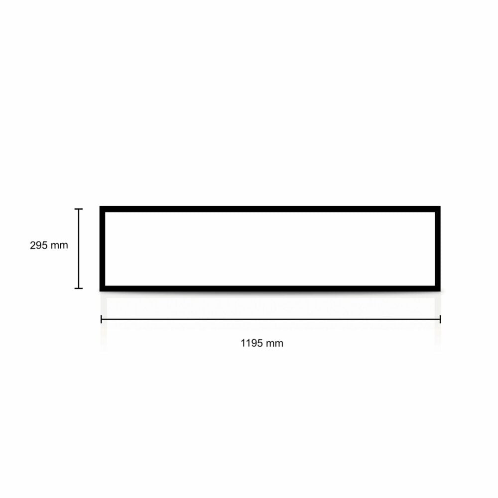 LED Back-Lit Paneel - Zwart - 120x30cm - CCT - Switch - 30 Watt - afmetingen