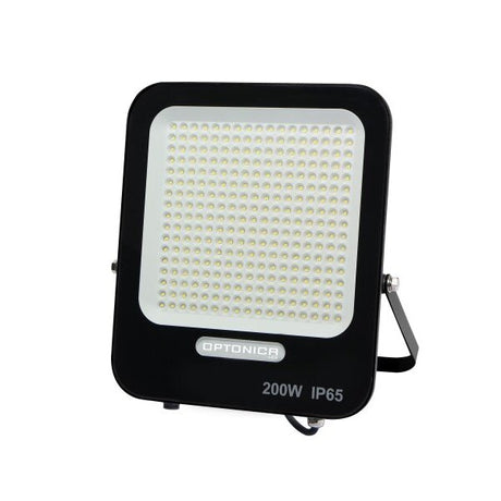 LED Bouwlamp - Floodlight - Basic serie - 200 Watt - Zwart - Vooraanzicht