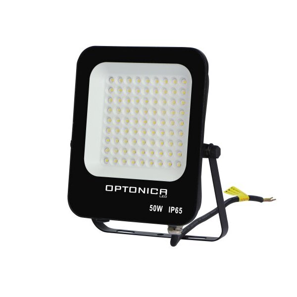 LED Bouwlamp - Floodlight - Basic serie - 50 Watt - Zwart - Vooraanzicht