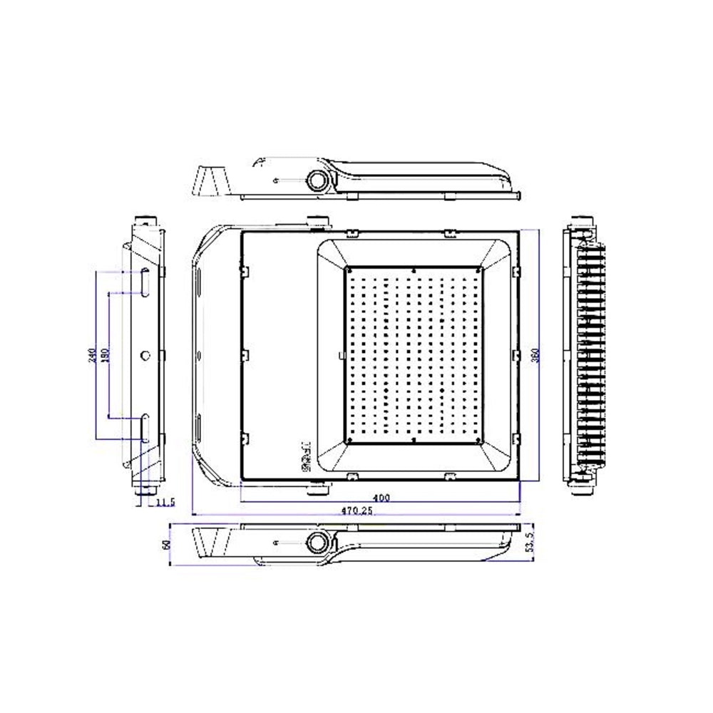 LED Bouwlamp - Floodlight | DIMBAAR | 200 watt | High serie | 5000K - Daglicht