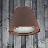 LED Buiten Wandlamp GU10 fitting IP43 Coffee Bruin - lamp uit