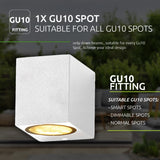 LED Buiten spot GU10 San Diego IP44 Wit - geschikt voor GU10 spot