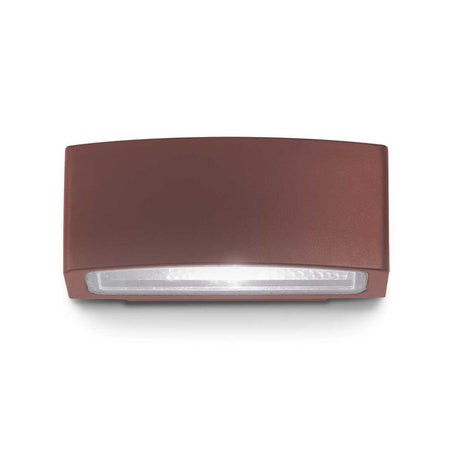 LED wandlamp coffee brown E27 fitting - vooraanzicht wandlamp