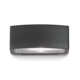 LED cube wandlamp buiten zwart E27 fitting - vooraanzicht wandlamp