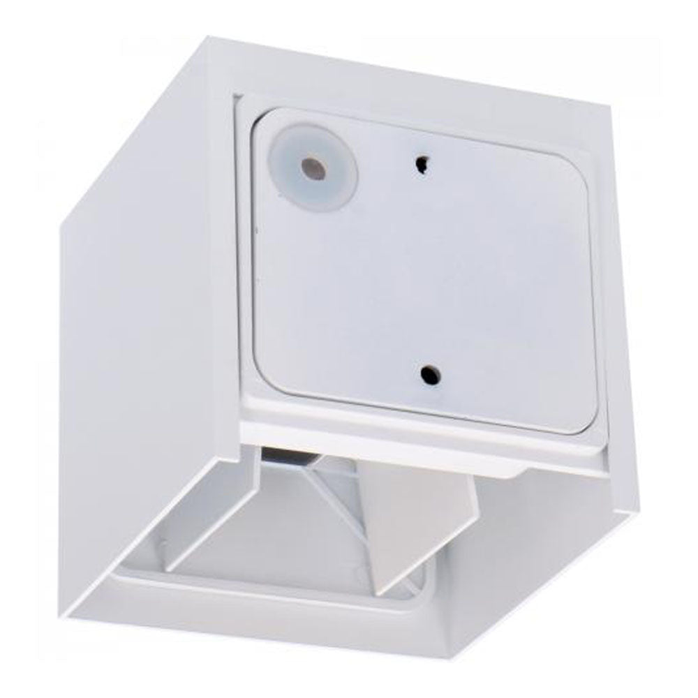 LED cube lamp buiten wit vierkant IP44 - aansluiting wandlamp