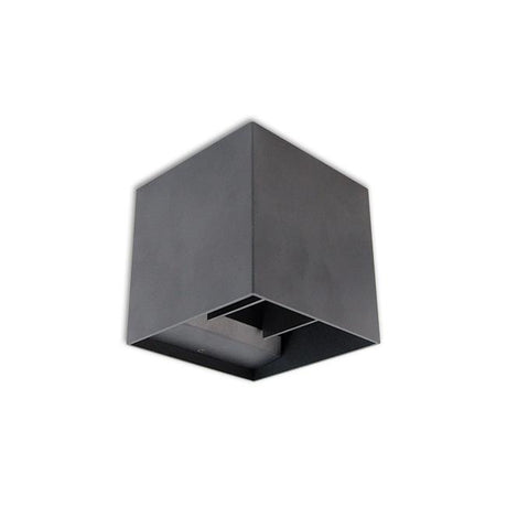 LED Cube Wandlamp - Dimbaar - IP44 - G9 fitting - antraciet