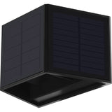 LED Cube Wandlamp op Solar - 1 Watt - Schemersensor - 3000K - Warm wit - zijnaanzicht