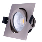 LED Dimbare inbouw spot 6W-Ø75mm-Zilver-2700K warm wit-zijaanzicht