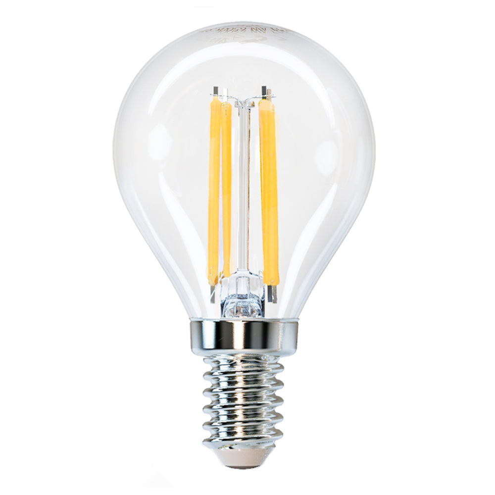 LED Filament E14 fitting niet dimbaar 1,6 Watt 2100K - extra warm wit - vooraanzicht lamp