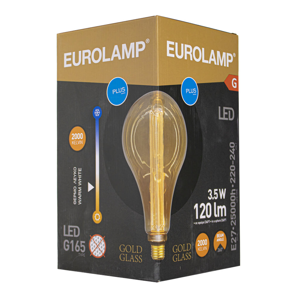 LED Filament lamp Gold XXL 3,5 Watt Dimbaar 2000K - Extra warm - verpakking