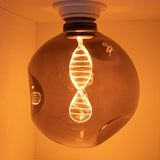 LED Filament lamp Smoked Globe 125 mm 4 Watt Dimbaar 1800K - Extra warm - sfeerfoto