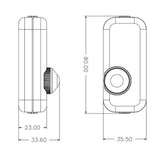 LED Snoerdimmer - 5-150W - WIT - 220-240V - afmetingen