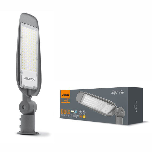 LED Straatlamp Videx - Kantelbaar - 100W - IP65 - 100lmw - 5000K - vooraanzicht