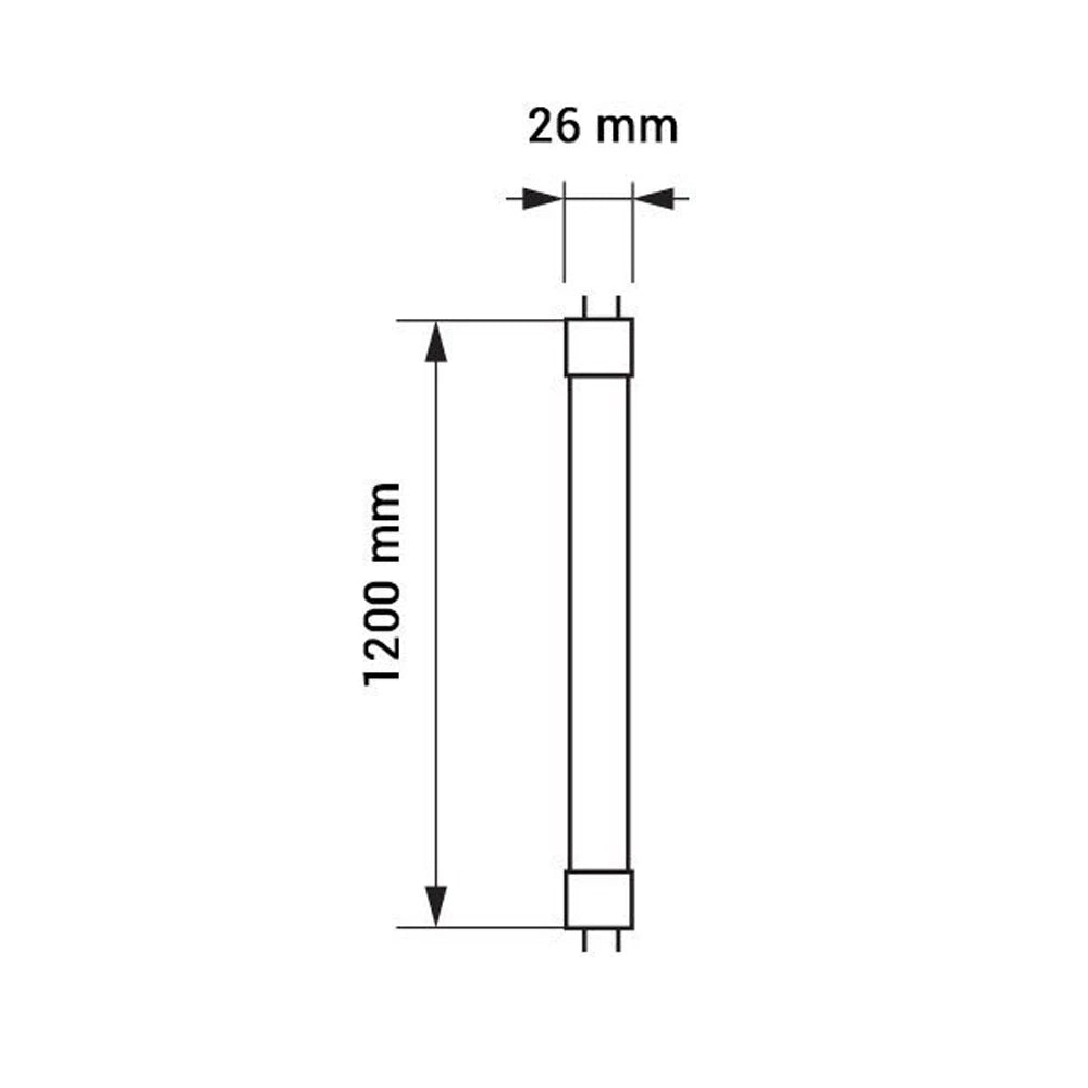 Vorteilspaket | 5 Stück | LED-Leuchtstoffröhre 18W 120cm | Ersetzt 36W | Basisserie